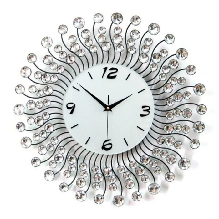 Creative wall clock with iron art design