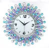 Modern crystal wall clock - iron art design