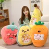 Fruit vegetable plush toy - with transparent pocket