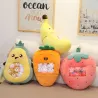 Fruit vegetable plush toy - with transparent pocket