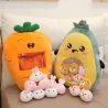 Fruit vegetable plush toy - with transparent pocket