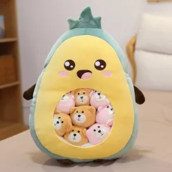 Fruit vegetable plush toy - with transparent pocket