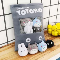 Totoro pillow with soft small plush toys inside - 8 pieces