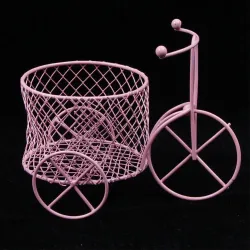 Vintage Dreirad - Eisenfahrrad mit Korb - Vorratsbehälter - Hauptdekoration