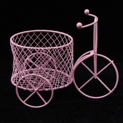 Vintage tricycle - iron bicycle with basket - storage container - home decoration