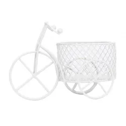 Vintage trehjulet cykel - jerncykel med kurv - opbevaringsbeholder - boligindretning