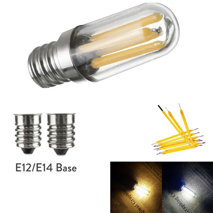 E14 - E12 - 1W - 2W - 4W - LED - mini lamp koelkast / vriezer - dimbaarE14