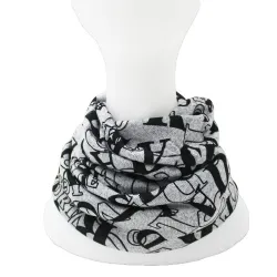 Multifunktionel hue - tørklæde - design med bogstaver - unisex