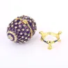 Vintage Wielkanocne jajko - metalowe pudełko na biżuterię z kryształkamiBiżuteria Damska