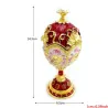 Jajko Faberge - szkatułka na biżuterię - czerwono-złota emaliaBiżuteria Damska