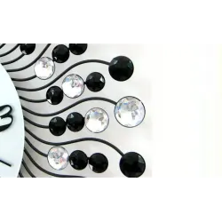 Modern crystal wall clock - iron art design
