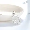 CollarFairy sitting on moon necklace pendant - stainless steel