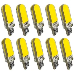 T10 - W5W - silikone etui - COB LED pærer - 10 stk