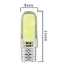 T10 - W5W - silikone etui - COB LED pærer - 10 stk