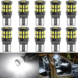 W5W - T10 - 12V - bil LED Canbus pære - 10 stk