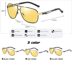 Polaryzacyjne fotochromowe okulary przeciwsłoneczne - do jazdy w dzień / w nocy - UV400Okulary Przeciwsłoneczne