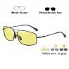 Polarized photochromic metal sunglasses for men