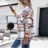 Vintage kariertes Hemd mit langen Ärmeln und Knöpfen - Jacke