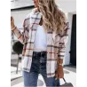 Vintage kariertes Hemd mit langen Ärmeln und Knöpfen - Jacke