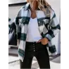 Vintage kariertes Hemd mit langen Ärmeln und Knöpfen - Jacke