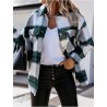 Blusas y camisasVintage Plaid Shirt Coat Women Winter Turn-down Collar Long Sleeve Plus Size Pocket Fashion Streetwear Ladies...