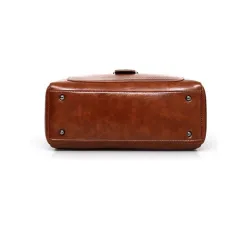 Elegant håndtaske i læder - crossbody - lille clutch-taske - 3 styks sæt