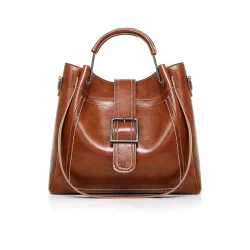 Elegancka skórzana torebka - crossbody - mała kopertówka - komplet 3 sztukiZestawy