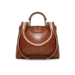 Ladies leather handbag set - with messenger bag and purse - 3pcs/set