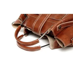 Ladies leather handbag set - with messenger bag and purse - 3pcs/set
