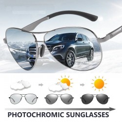 Klasyczne okulary przeciwsłoneczne - fotochromowe - polaryzacyjne - antyodblaskowe - bezpieczne do jazdy nocą - UV400Okulary ...