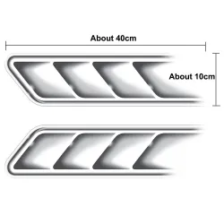 3D side vents - car sticker - 2 pieces