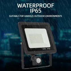 10W - 20W - 30W - 50W - 100W - 220V - projecteur LED - réflecteur étanche - éclairage extérieur - détecteur de mouvement PIR
