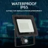 10W - 20W - 30W - 50W - 100W - 220V - projecteur LED - réflecteur étanche - éclairage extérieur - détecteur de mouvement PIR
