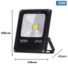 10W - 30W - 50W - 220V - LED projektør - vandtæt reflektor - bevægelsessensor