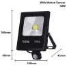 10W - 30W - 50W - 220V - naświetlacz LED - wodoodporny reflektor - czujnik ruchuReflektory