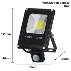 10W - 30W - 50W - 220V - LED-strålkastare - vattentät reflektor - rörelsesensor