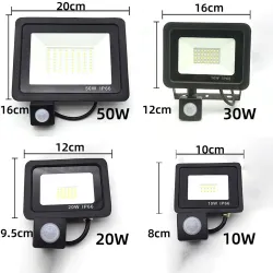 10W - 20W - 30W - 50W - 100W - 220V - projecteur LED - réflecteur étanche - éclairage extérieur - détecteur de mouvement PIR