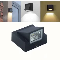 5W - wewnętrzny / zewnętrzny kinkiet LED - lampa aluminiowa - wodoodporność IP65Kinkiety