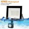 LED flood light - outdoor reflector - PIR motion sensor - waterproof - 10W - 20W - 30W - 50W - 100W