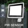 LED projektør - udendørs reflektor - PIR bevægelsessensor - vandtæt - 10W - 20W - 30W - 50W - 100W
