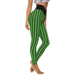 Dehnbare lange Leggings - Abnehmen - mit Gitterdruck - Fitness - Yoga