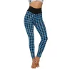 Dehnbare lange Leggings - Abnehmen - mit Gitterdruck - Fitness - Yoga