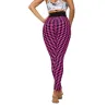 Dehnbare lange Leggings - Abnehmen - mit Gitterdruck - Fitness - Yoga