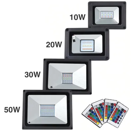 LED floodlys - udendørs reflektor - vandtæt - 20W - 30W - 50W