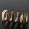 Elegant firkantet ring med krystaller