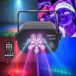 Mini RGB LED disco party light - laser projector - USB rechargeable