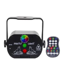 RGB - LED - diskotek / festlys - mini laserprojektor - USB