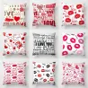 Valentine's Day - lips - hearts - day - cushion cover - 45 * 45cm