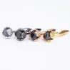 Luxurious cufflinks with black crystal - 2 pieces