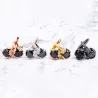 Luxurious cufflinks with black crystal - 2 pieces